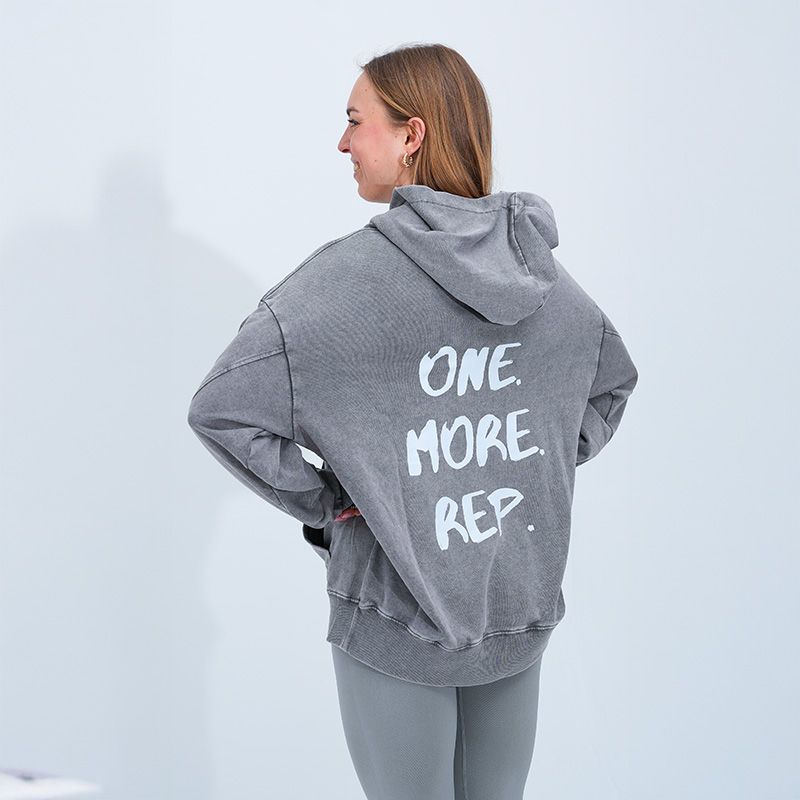 Sudadera - Acid Wash Hoodie "One More Rep" - Imagen 3